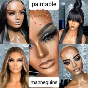 Celebrity 3d paintable makeup manniquin perfect for wig or jewelry display